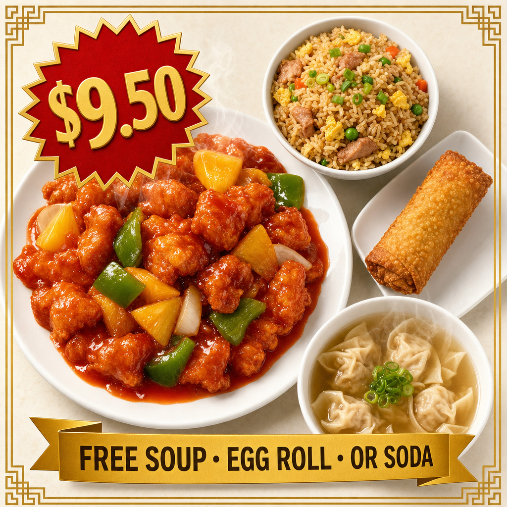 Sweet & Sour Pork Combo — Grand Wok Brooklyn