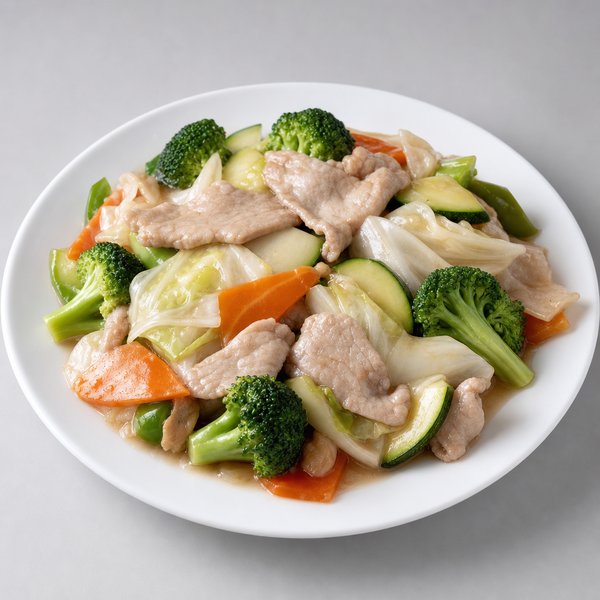 Steamed Pork w. Mixed Veg — Grand Wok Brooklyn
