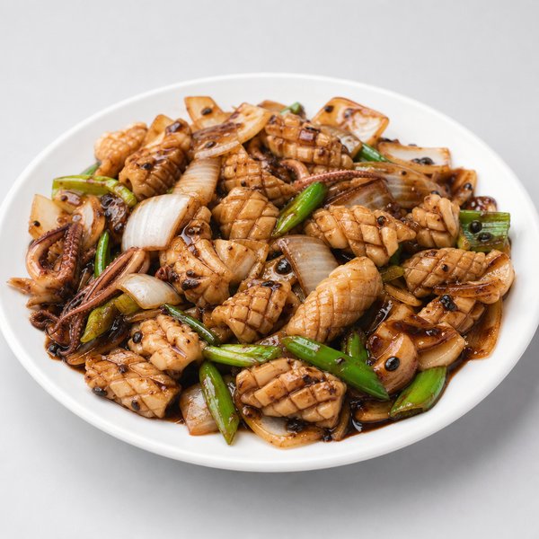 Squid w. Black Bean Sauce — Grand Wok Brooklyn